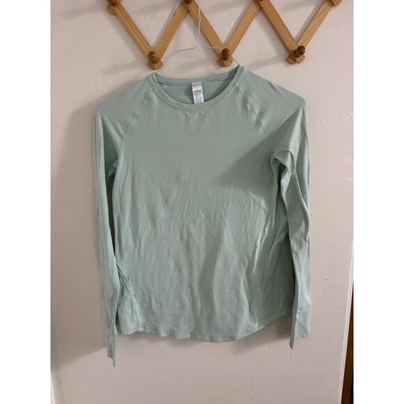 Lululemon Ivivva Top Girls 14 Mint Long Sleeve Activewear Shirt - Picture 1 of 4